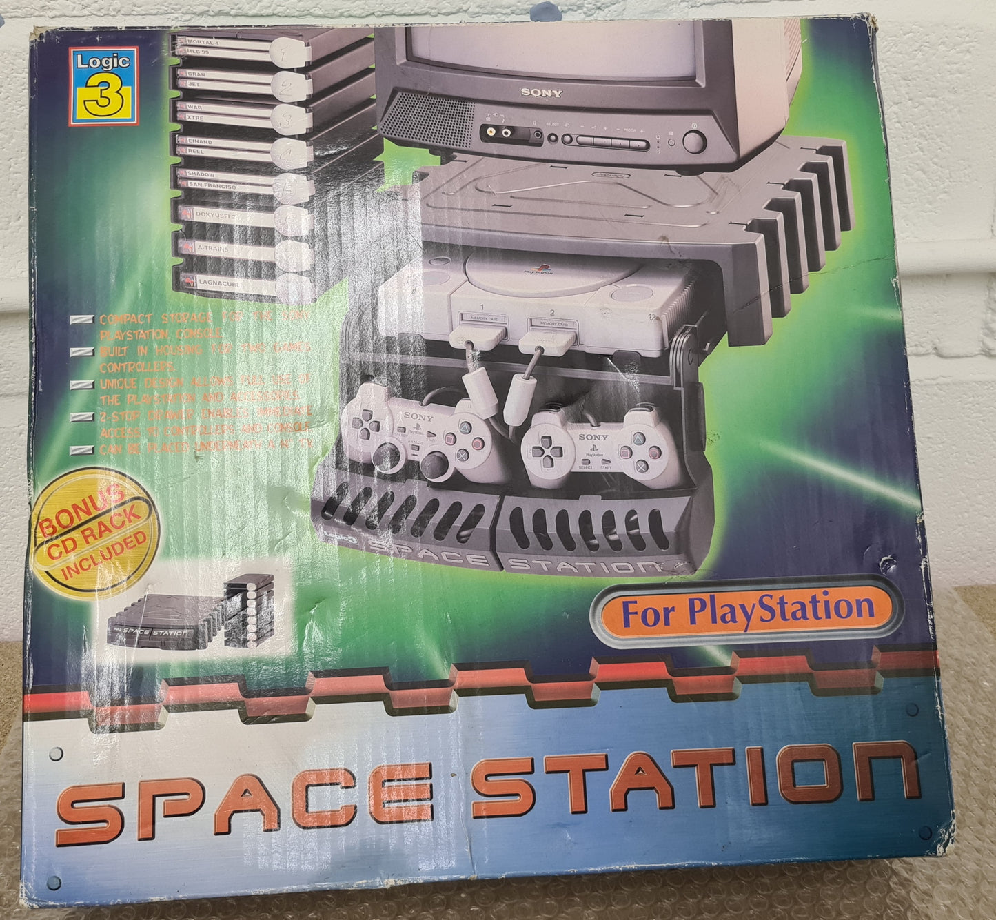 Logic3 Boxed Space Station Storage Unit Sony Playstation 1 (PS1) Accessory