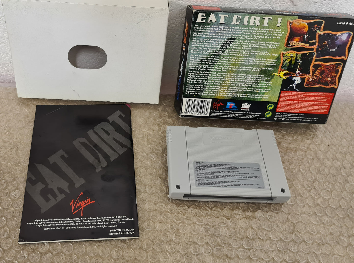 Earthworm Jim Super Nintendo Entertainment System (SNES) Game
