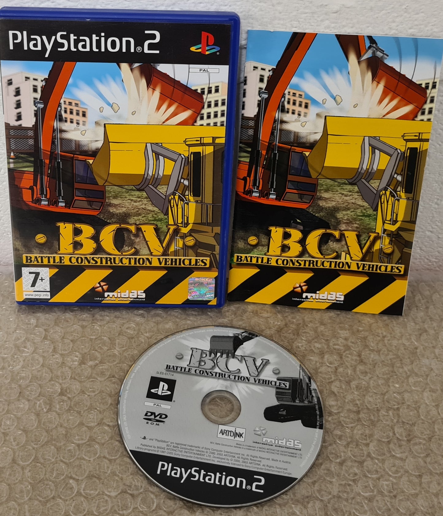 BCV Battle Construction Vehicles Sony Playstation 2 (PS2) Game