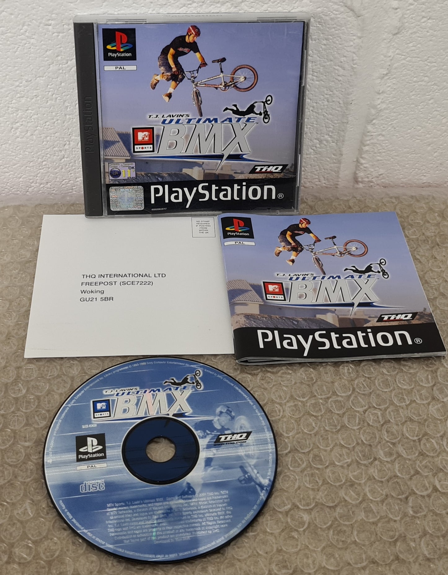 MTV Sports T.J. Lavin's Ultimate BMX Sony Playstation 1 (PS1) Game