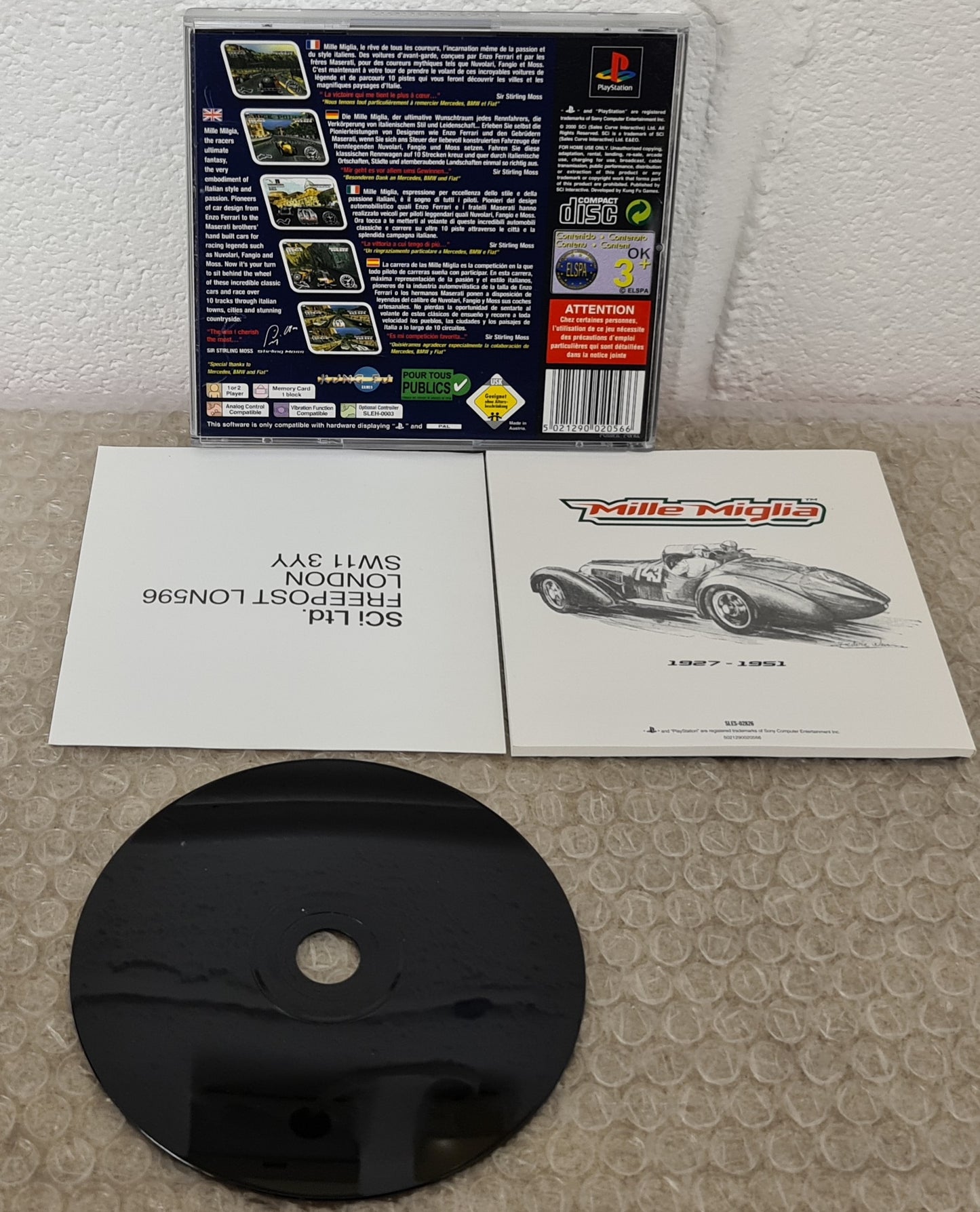 Mille Miglia Sony Playstation 1 (PS1) Game