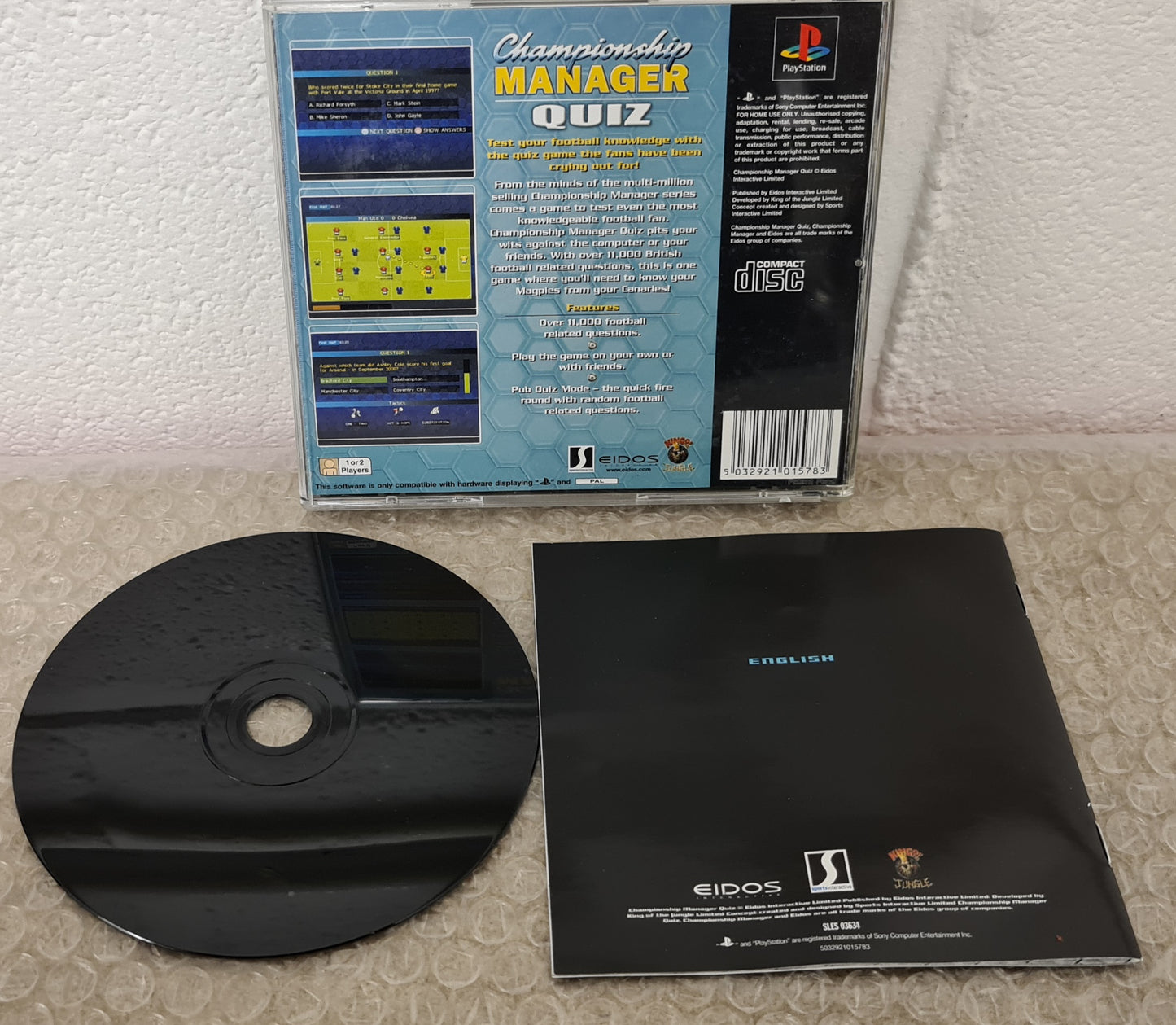 Championship Manager Quiz Sony Playstation 1 (PS1) Game