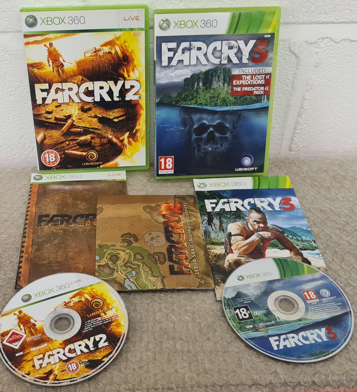 Far Cry 2 with Map & 3 Microsoft Xbox 360 Game Bundle