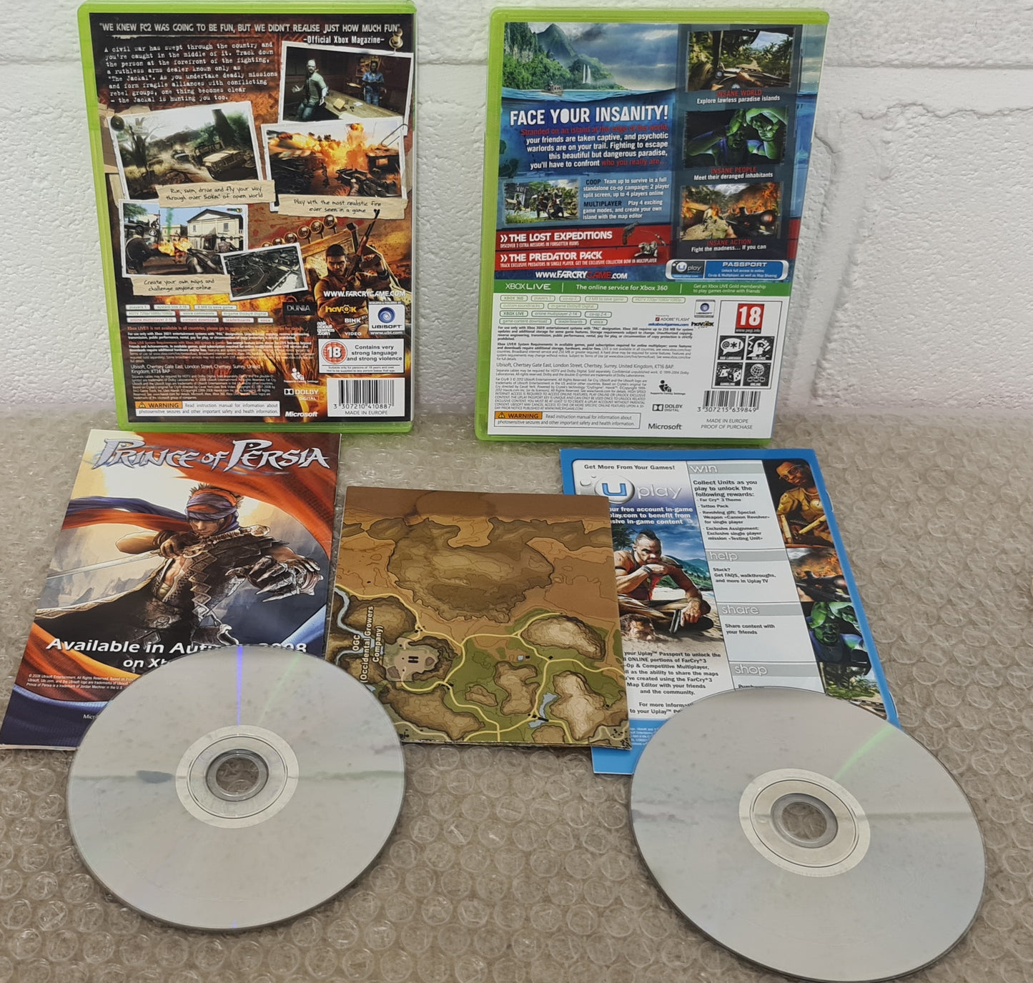 Far Cry 2 with Map & 3 Microsoft Xbox 360 Game Bundle