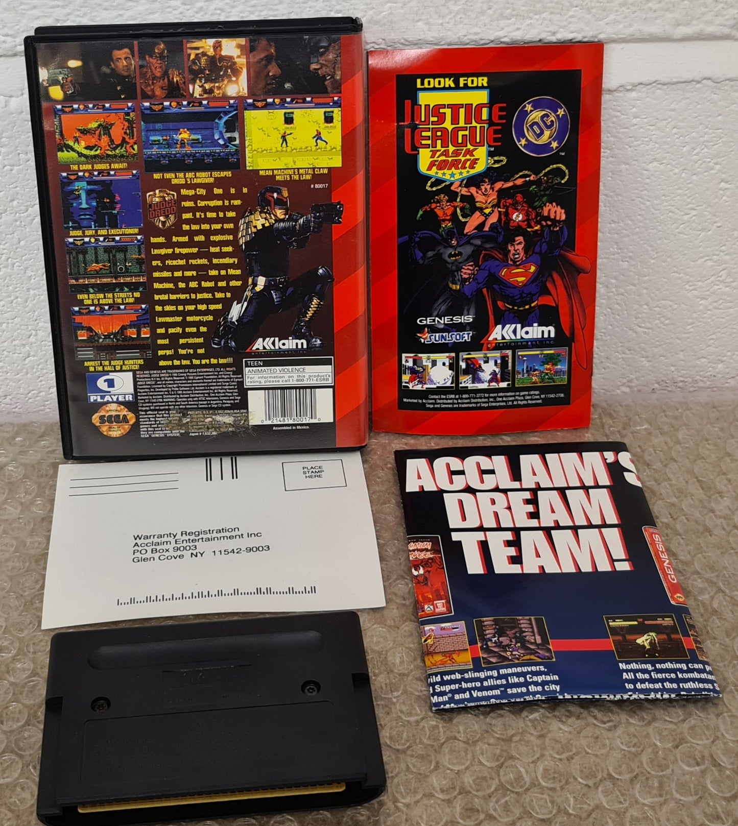 Judge Dredd Sega Mega Drive/Genesis Game