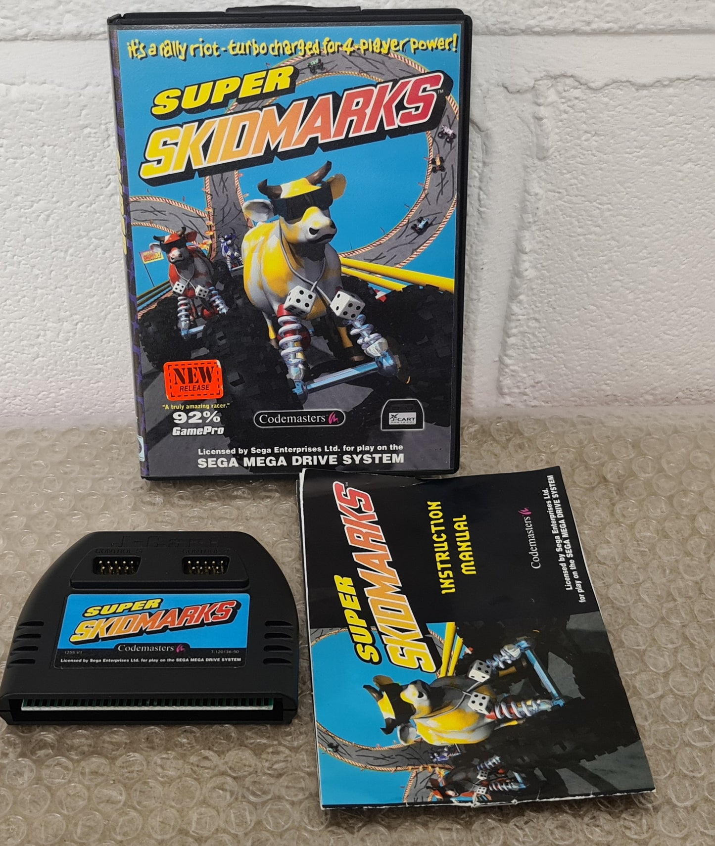 Super Skidmarks J Cart Sega Mega Drive Game
