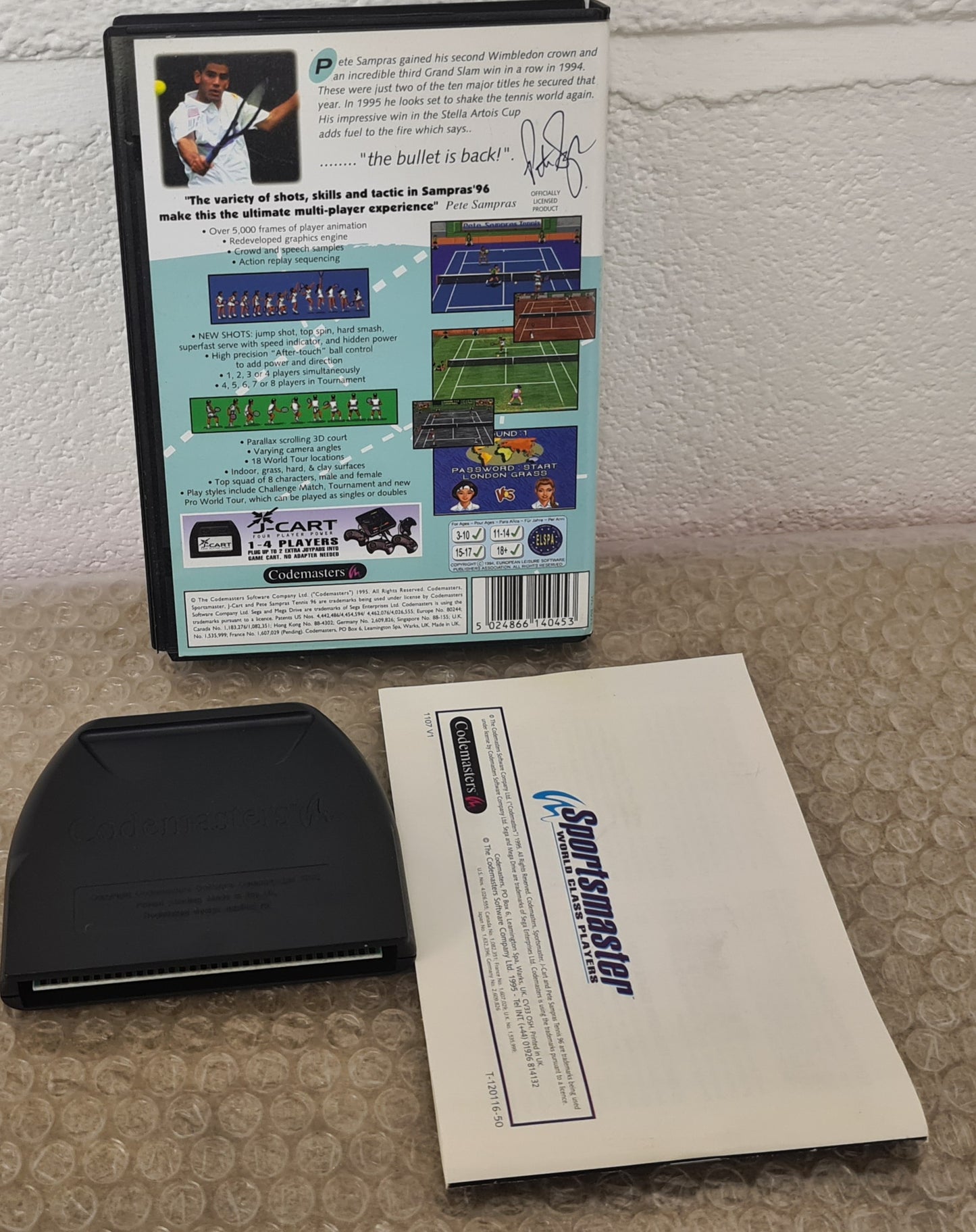 Sampras Tennis 96 Sega Mega Drive Game