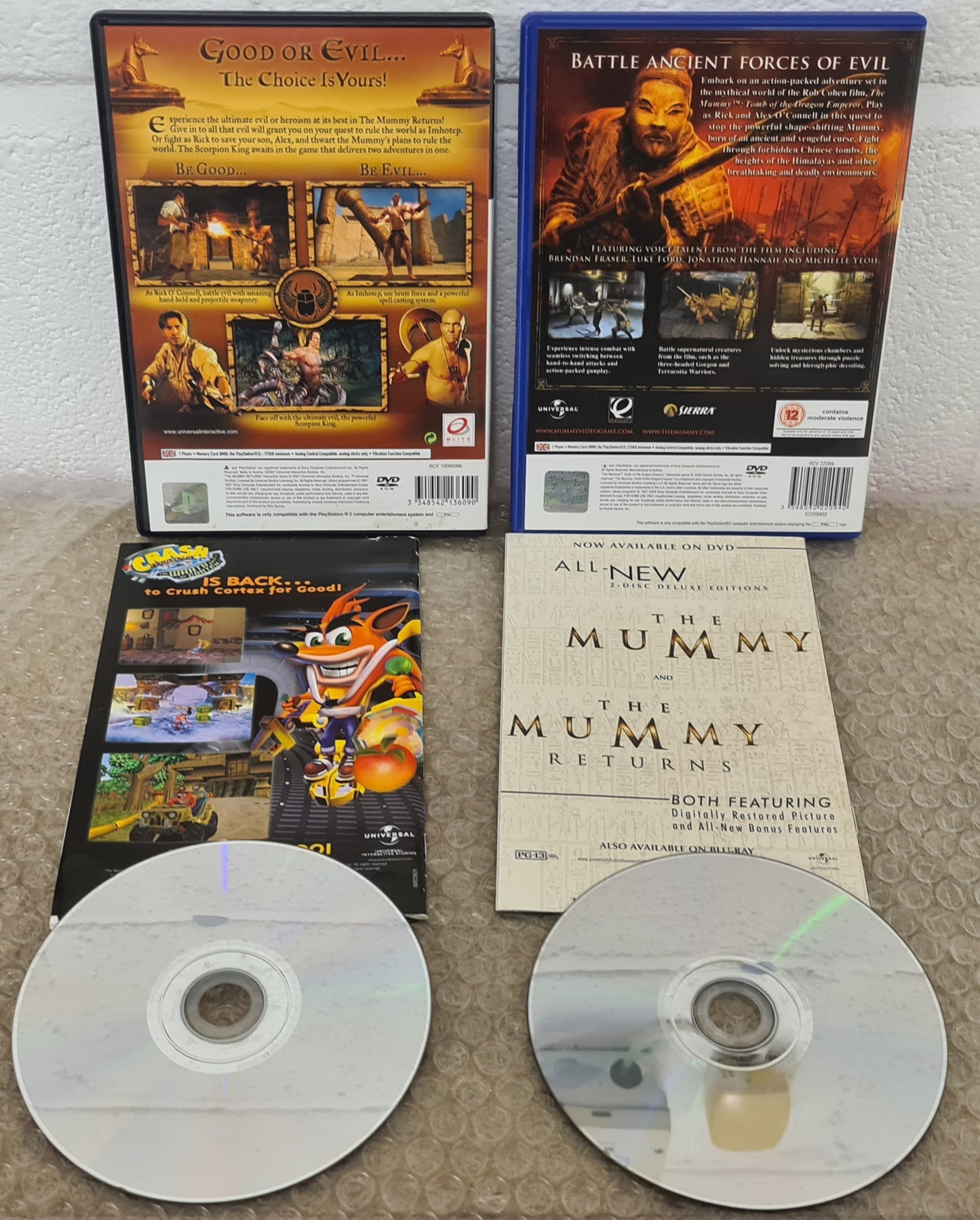 The Mummy Returns & Tomb of the Dragon Emperor Sony Playstation 2 (PS2) Game Bundle