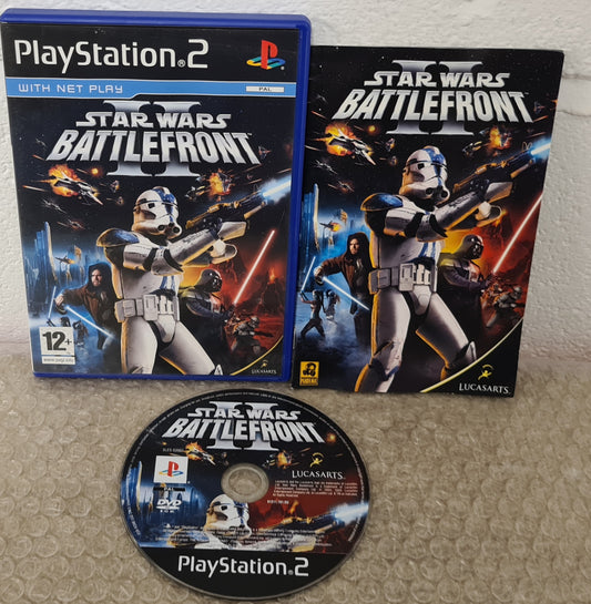 Star Wars Battlefront II Black Label Sony Playstation 2 (PS2) Game