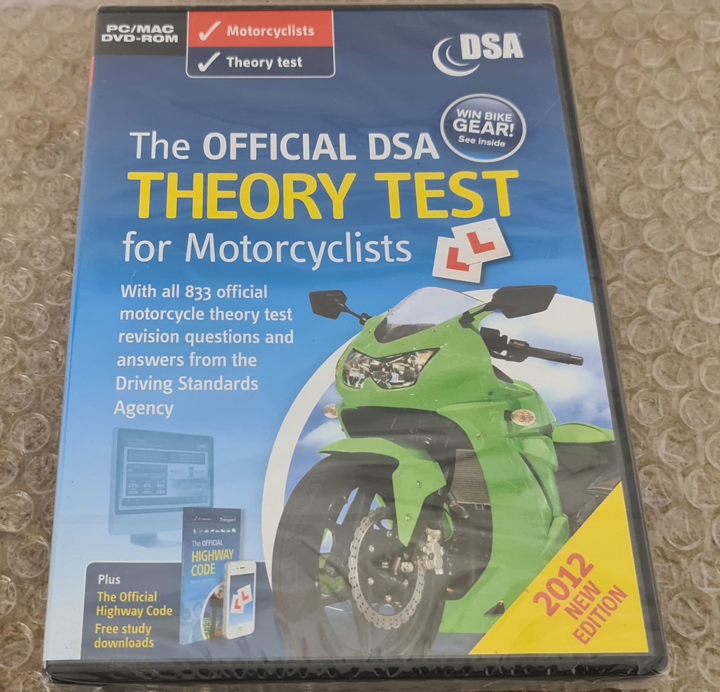 Brand New and Sealed The Official DSA Theory Test for Motorcyclists PC