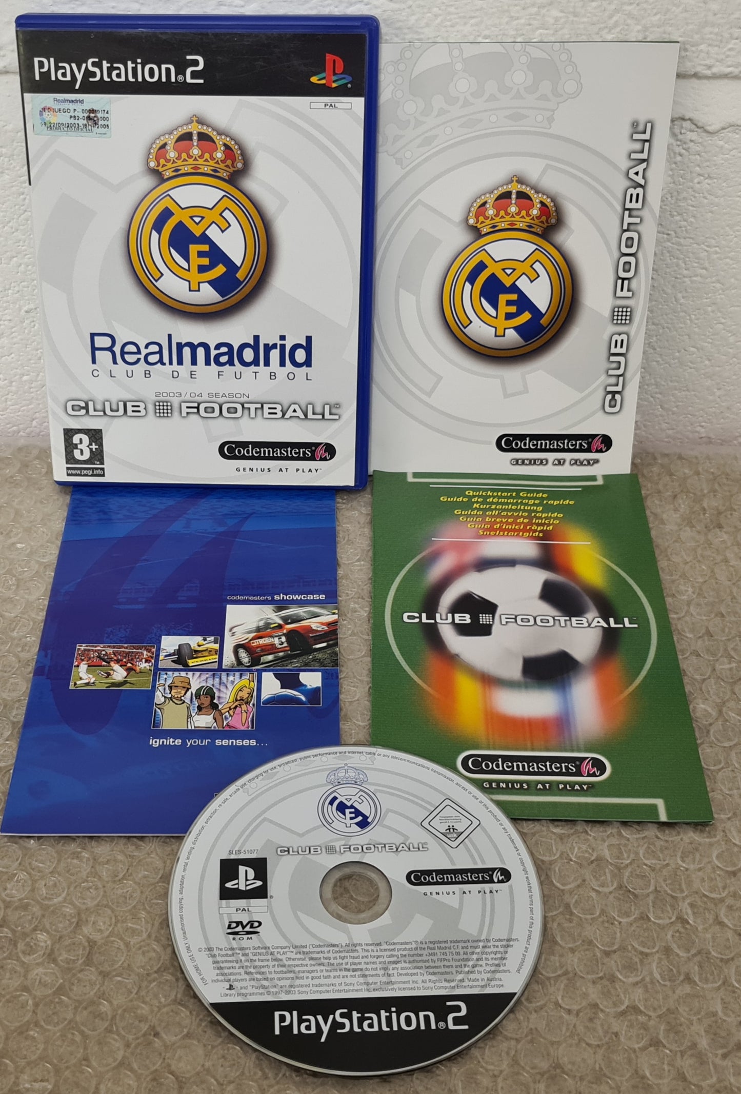 Real Madrid Club Football 2003/04 Season Sony Playstation 2 (PS2) Game