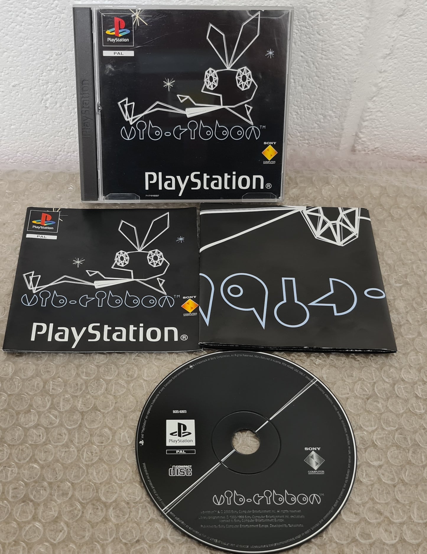 Vib-Ribbon Complete with Poster Sony Playstation 1 (PS1) RARE Game