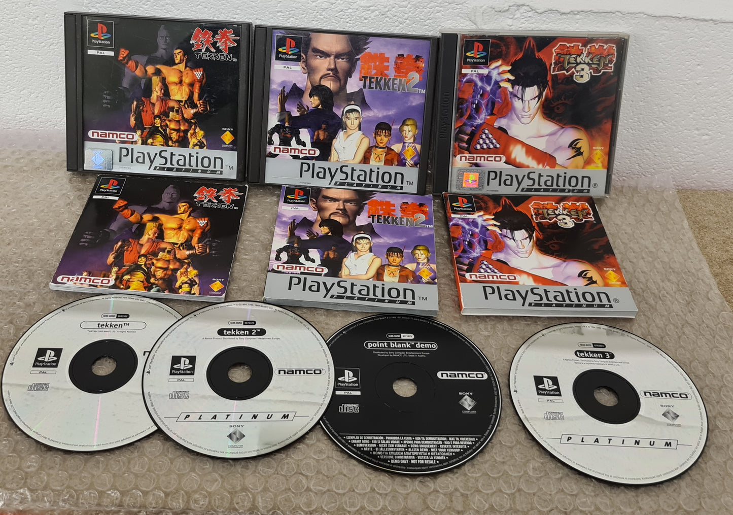 Tekken 1 - 3 Sony Playstation 1 (PS1) Game Bundle