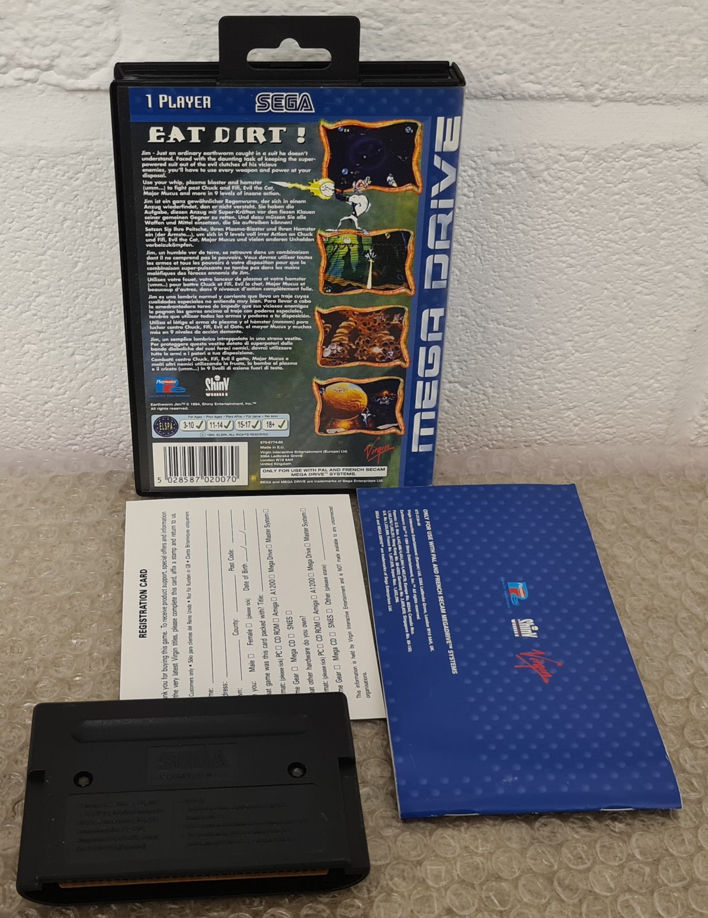 Earthworm Jim Sega Mega Drive Game