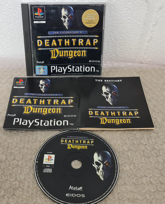 Deathtrap Dungeon with Bestiary Sony Playstation 1 (PS1) Game