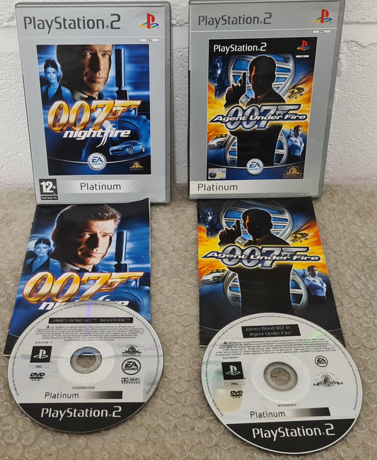 James Bond 007 Nightfire & Agent Under Fire Sony Playstation 2 (PS2) Game Bundle
