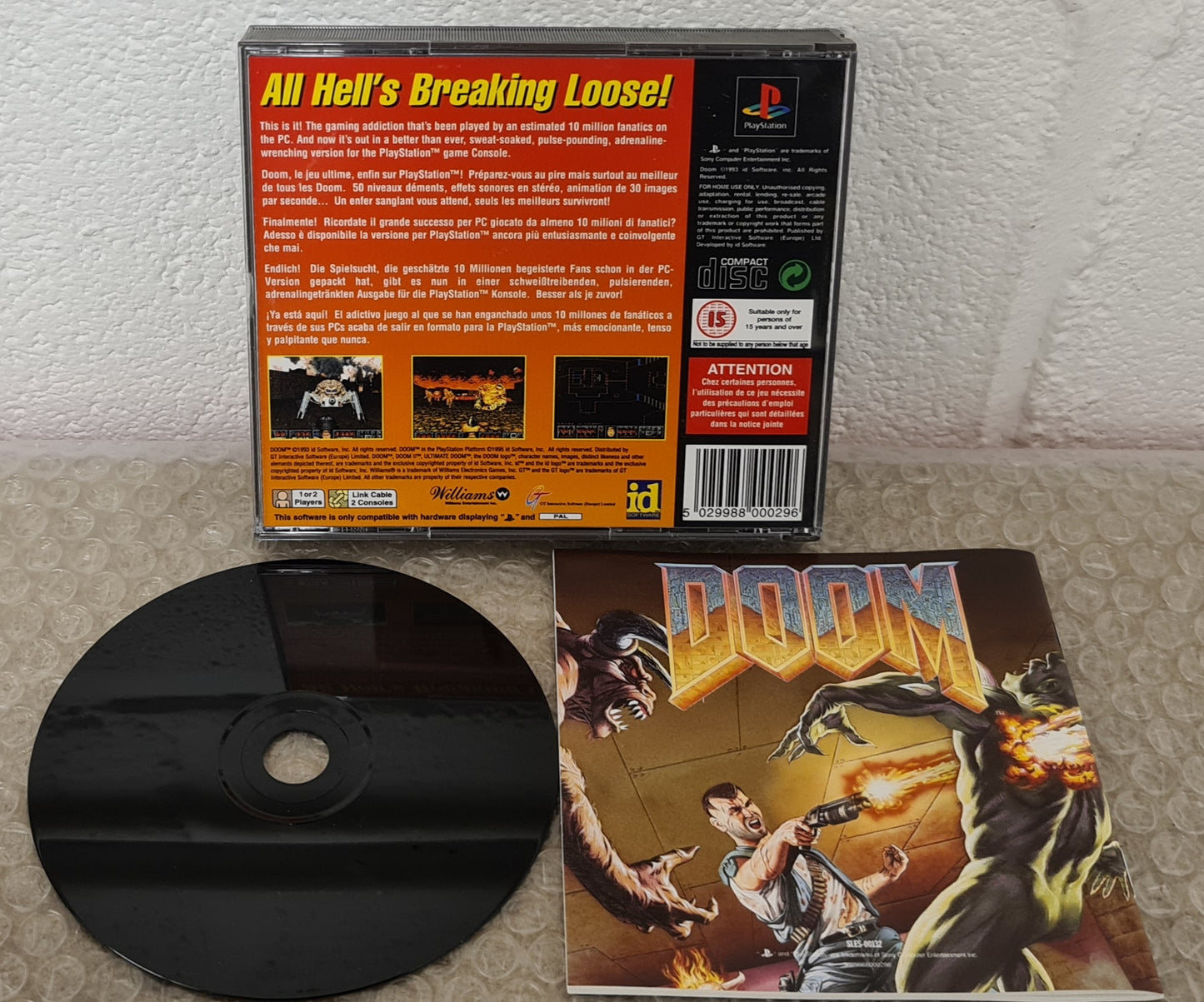 Doom Black Label Sony Playstation 1 (PS1) Game
