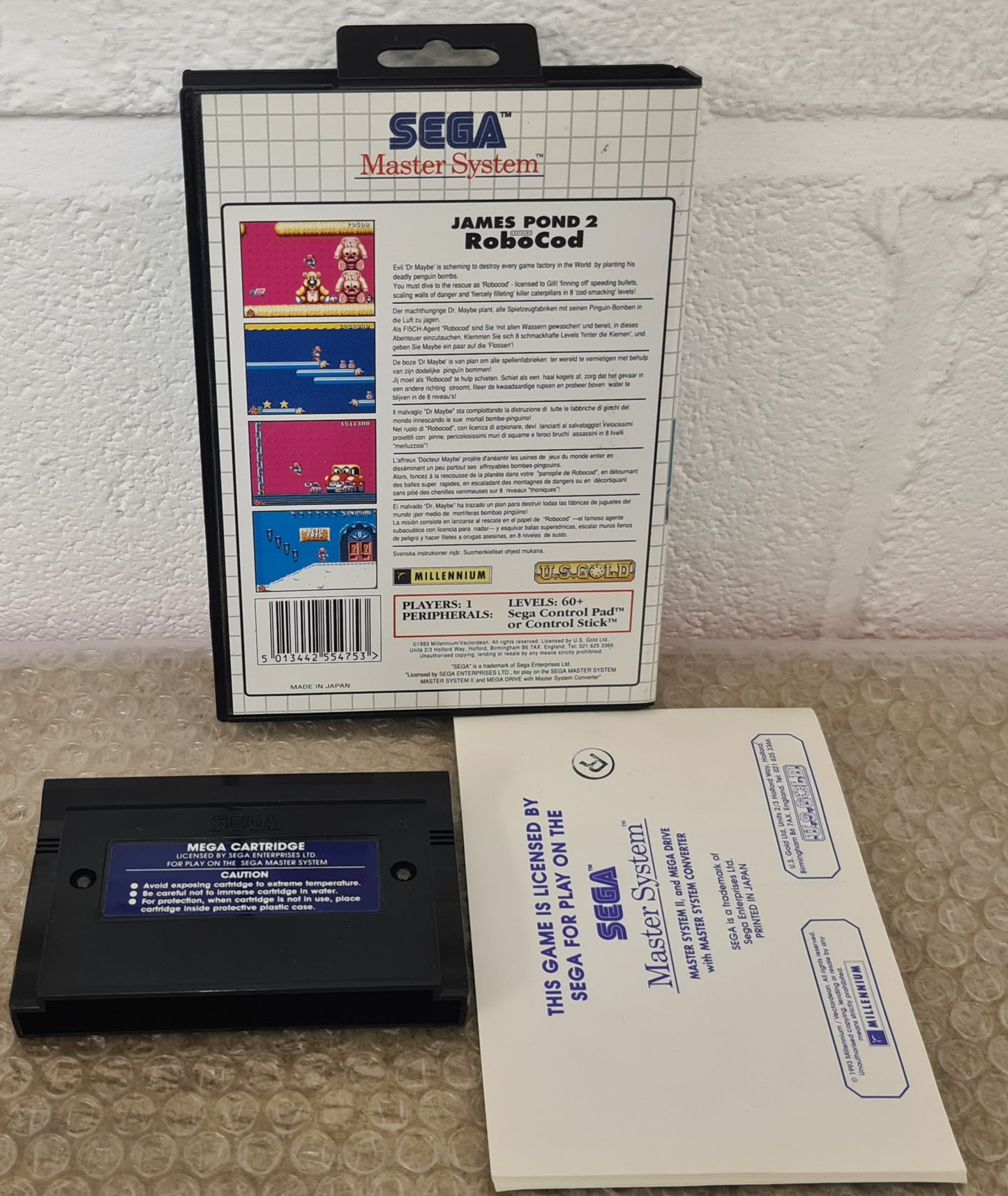 James Pond 2 Codename Robocod Sega Master System Game
