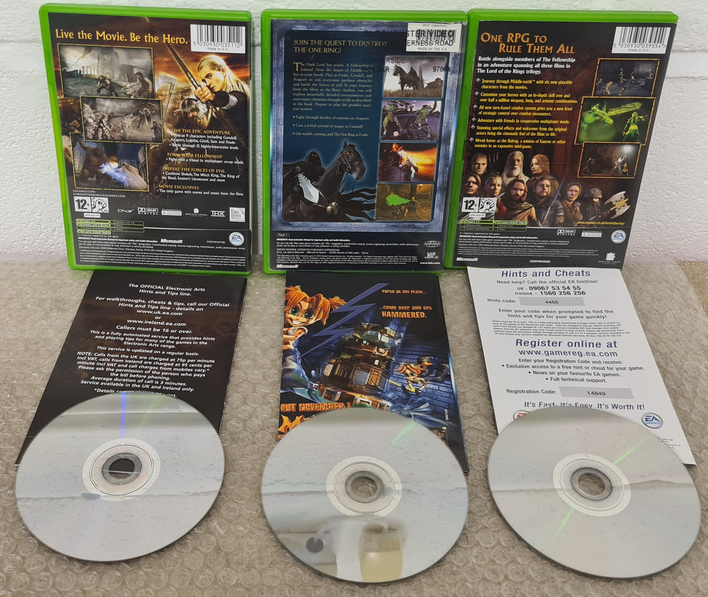 Lord of the Rings X 3 Microsoft Xbox Game Bundle