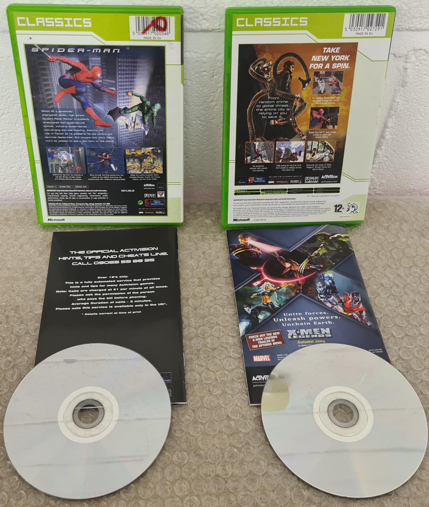 Spider-Man 1 & 2 Microsoft Xbox Game Bundle