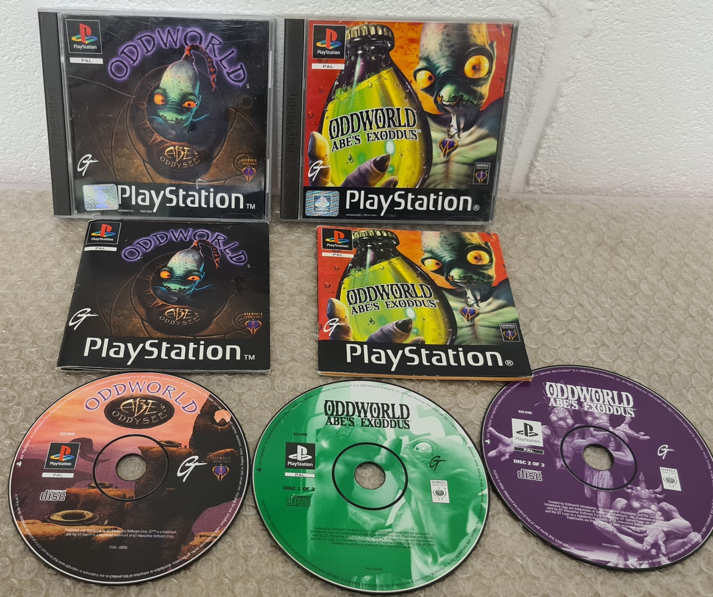 Oddworld Oddysee & Exoddus Sony Playstation 1 (PS1) Game Bundle