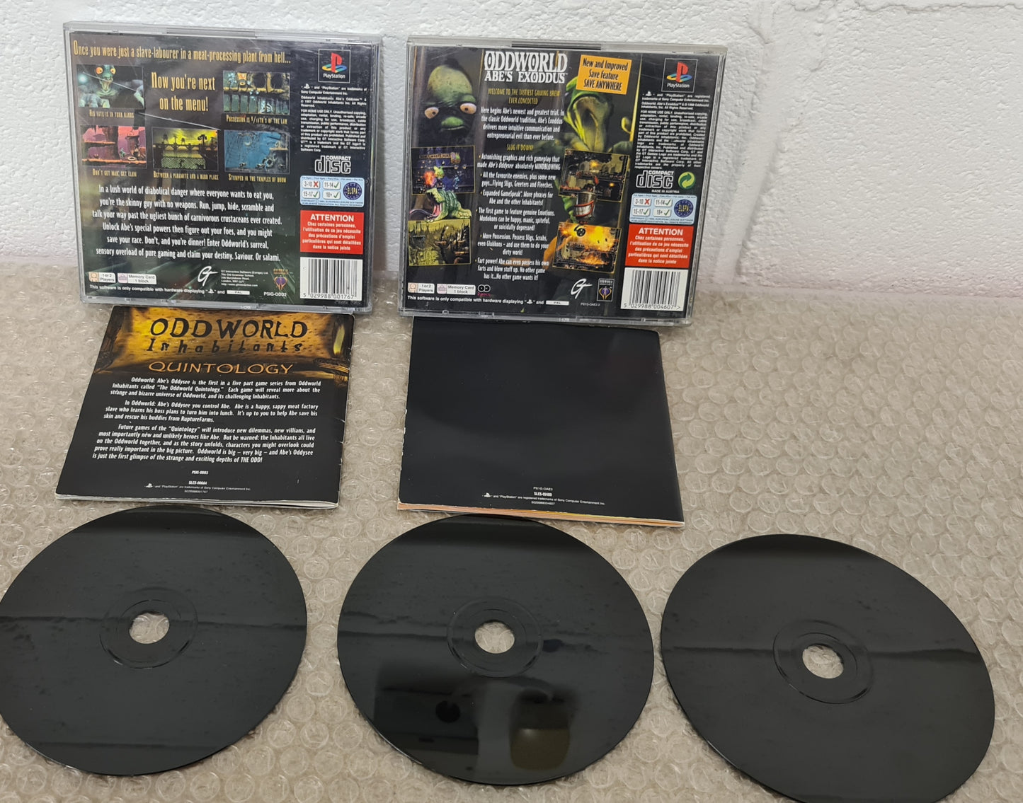 Oddworld Oddysee & Exoddus Sony Playstation 1 (PS1) Game Bundle