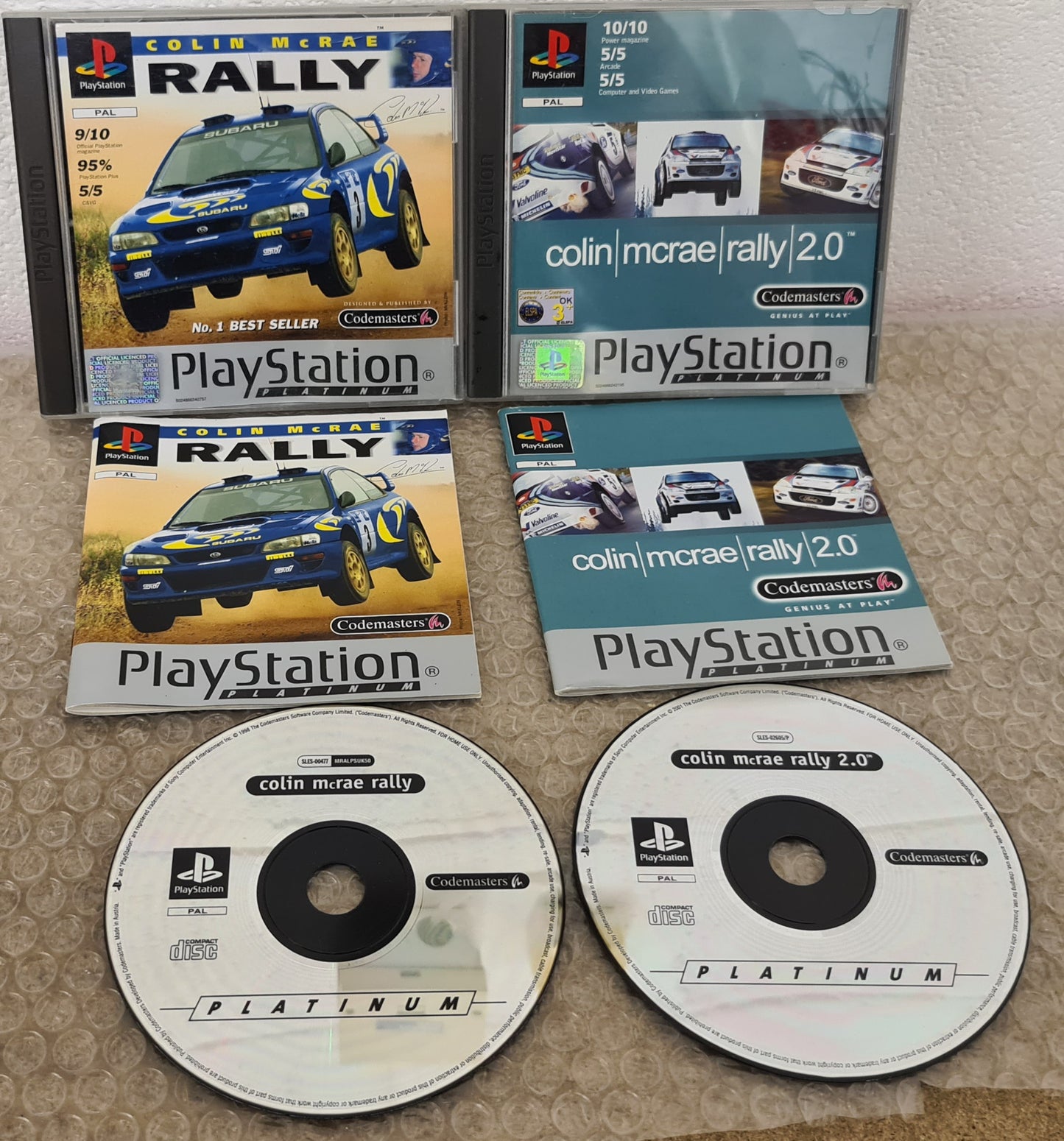 Colin McRae Rally 1 & 2.0 Platinum Sony Playstation 1 (PS1) Game Bundle