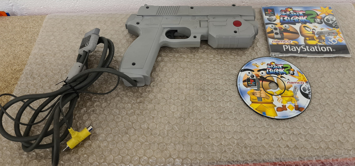 Namco Light Gun NPC 103 with Point Blank  2 Sony Playstation 1 (PS1) Game & Accessory