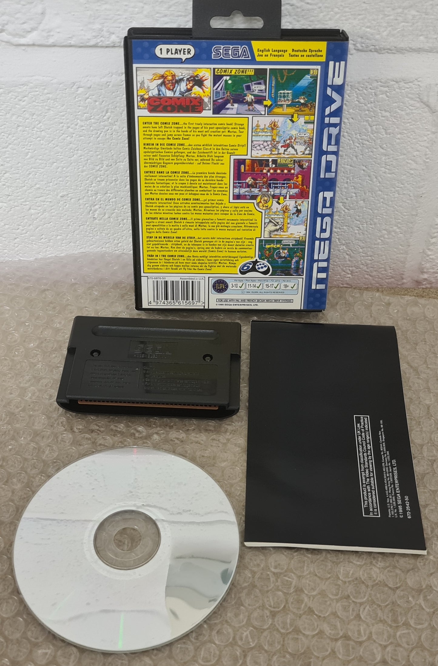Comix Zone with RARE CD Sega Mega Drive Game