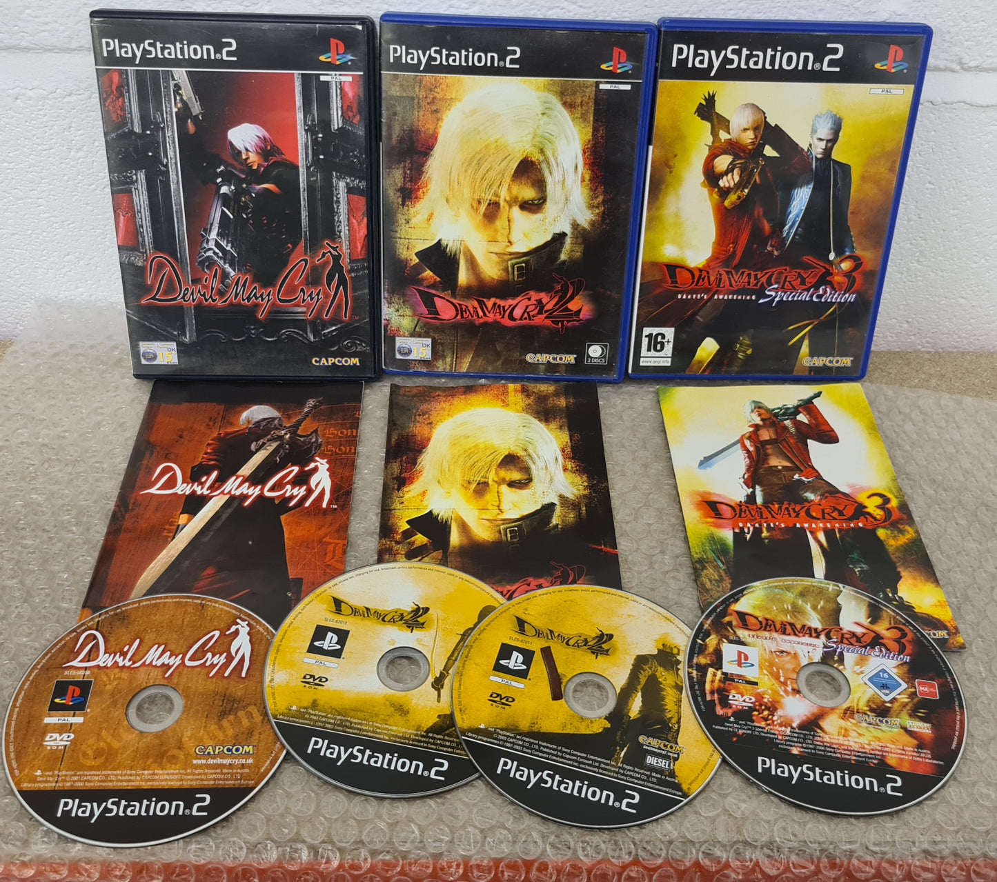Devil May Cry 1 - 3 Sony Playstation 2 (PS2) Game Bundle