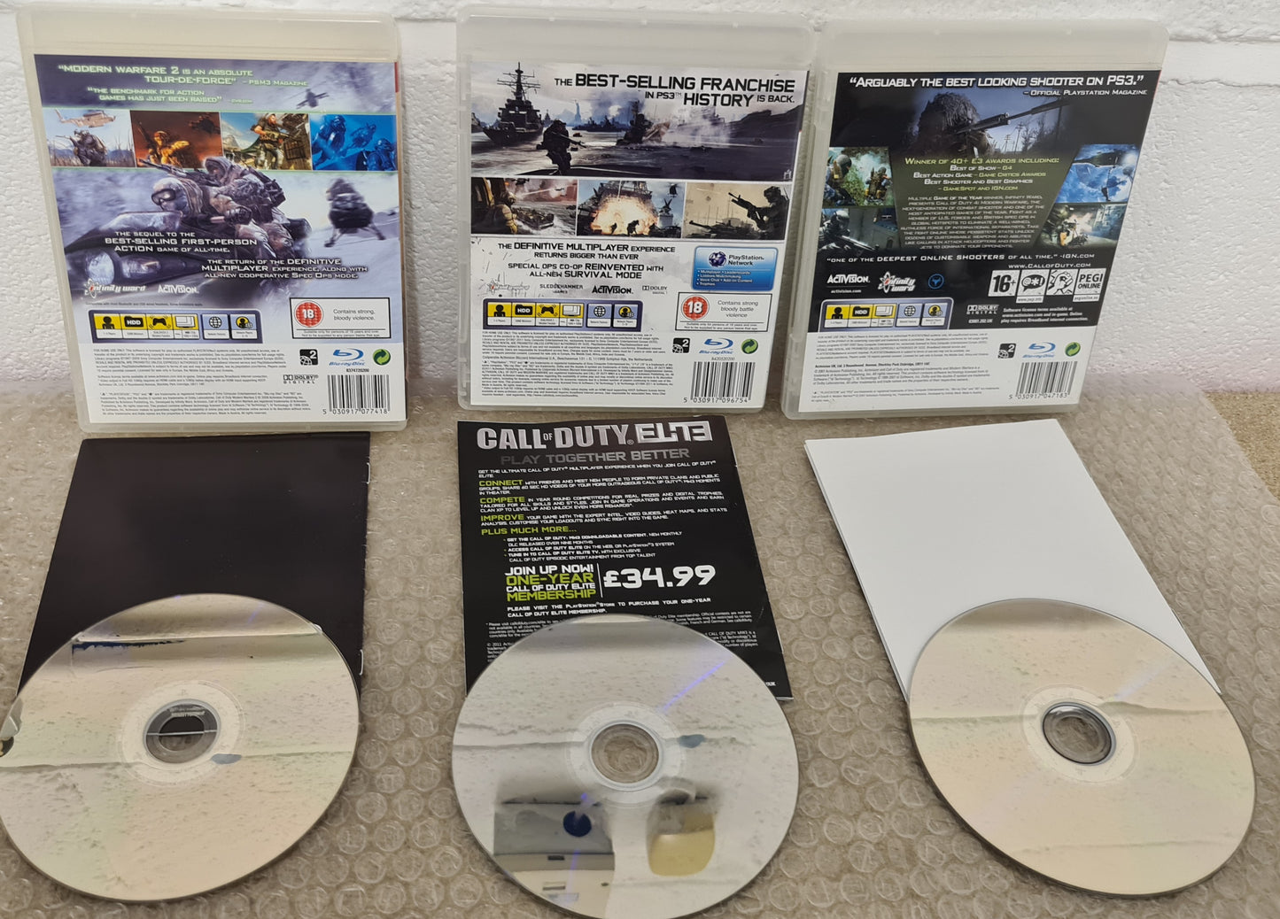 Call of Duty Modern Warfare 1 - 3 Sony Playstation 3 (PS3) Game Bundle