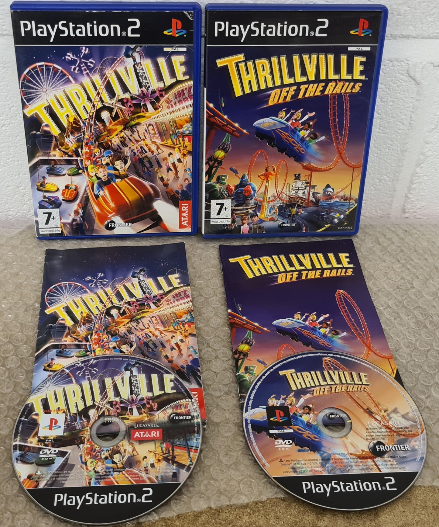 Thrillville & Off the Rails Sony Playstation 2 (PS2) Game Bundle