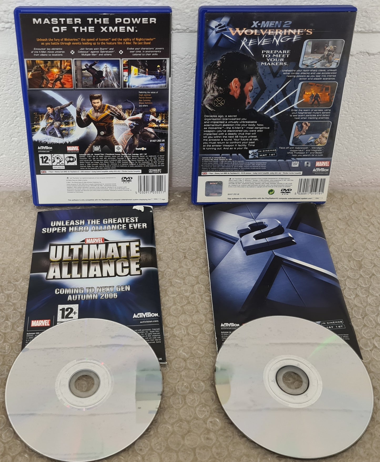 X-Men 1 & 2 Sony Playstation 2 (PS2) Game Bundle
