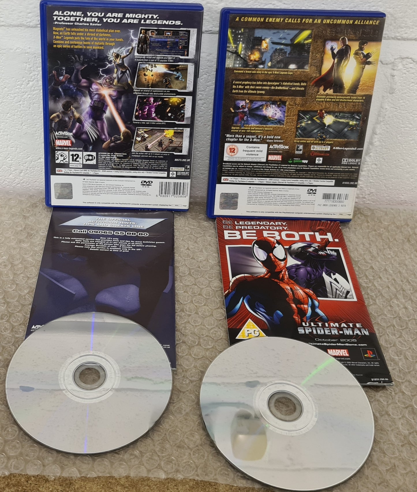 X-Men Legends 1 & 2 Sony Playstation 2 (PS2) Game Bundle
