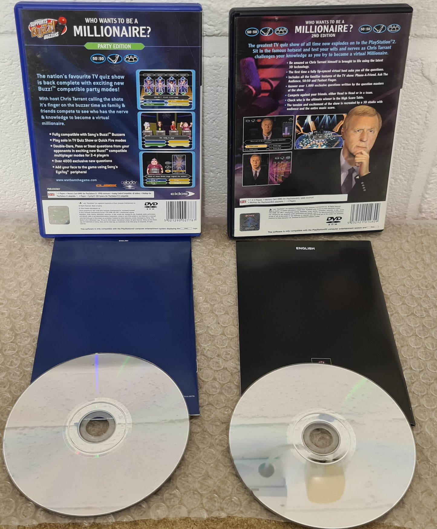 Who Wants to be a Millionaire? Party & 2nd Edition Sony Playstation 2 (PS2) Game Bundle