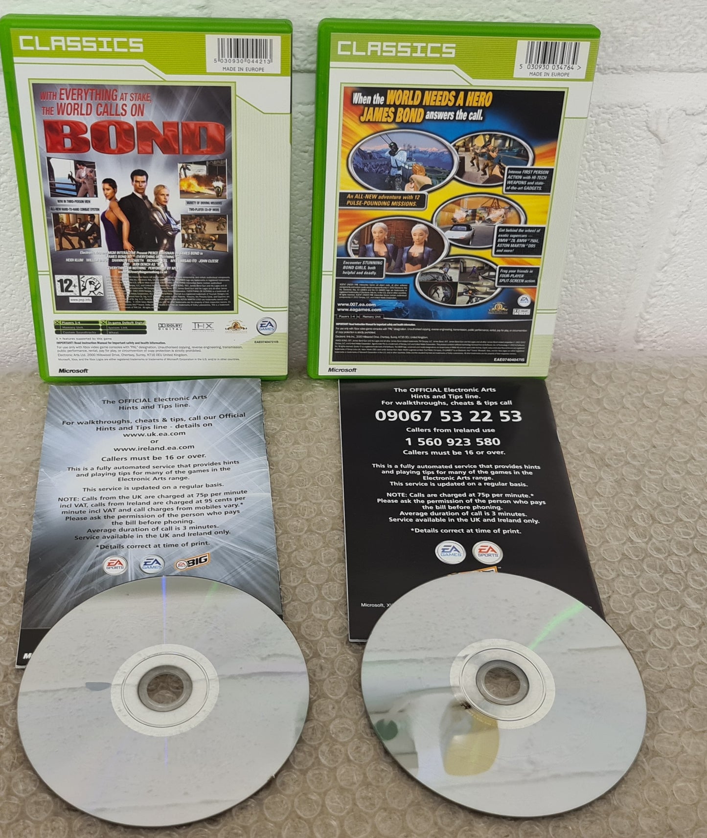 007 Agent Under Fire & Everything or Nothing Microsoft Xbox Game Bundle