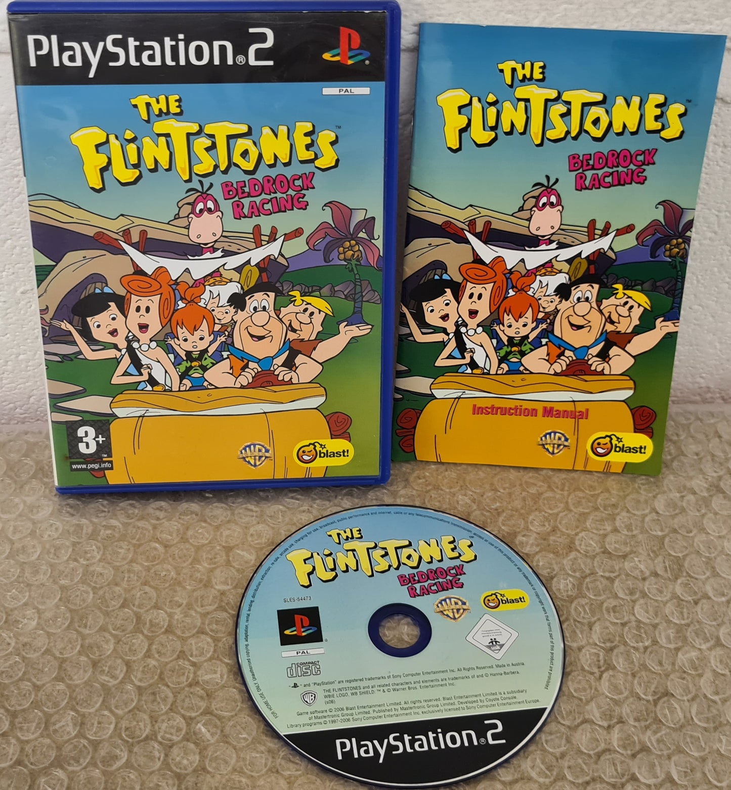 The Flintstones Bedrock Racing Sony Playstation 2 (PS2) Game