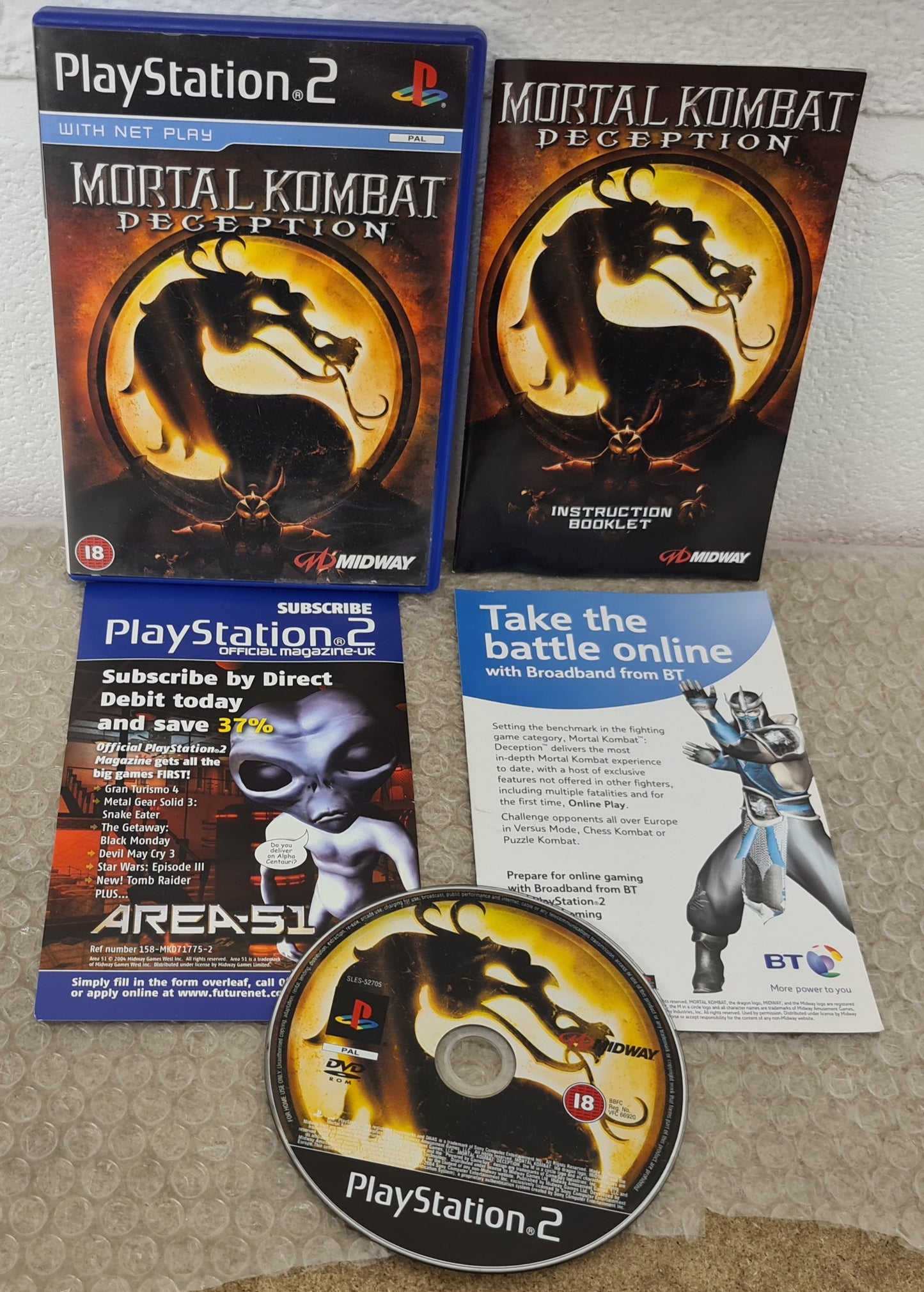 Mortal Kombat Deception Sony Playstation 2 (PS2) Game