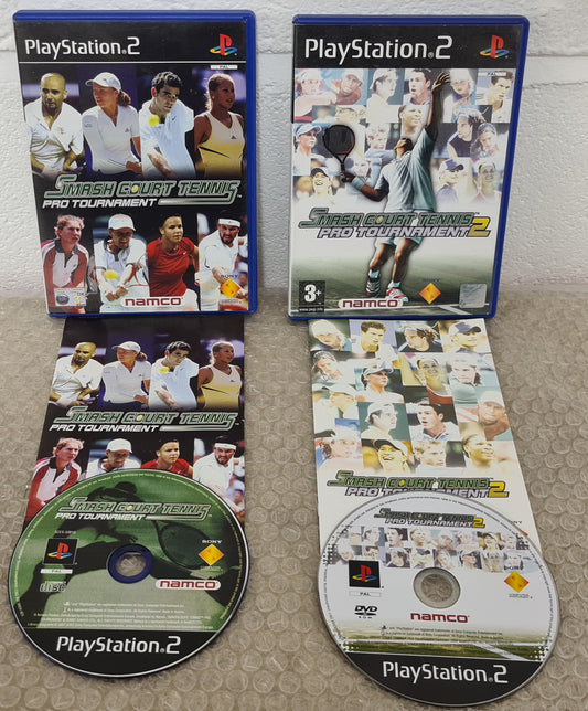 Smash Court Tennis Pro Tournament 1 & 2 Sony Playstation 2 (PS2) Game Bundle
