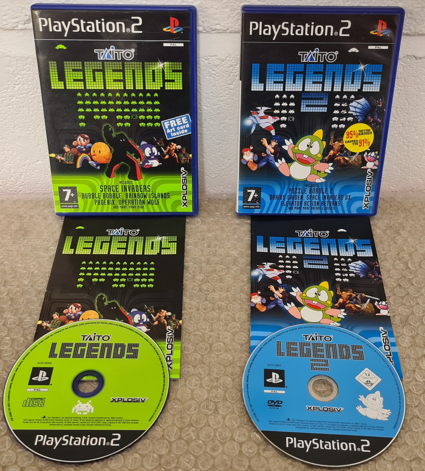 Taito Legends 1 & 2 Sony Playstation 2 (PS2) Game Bundle