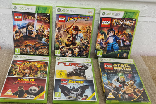 Lego X 6 Microsoft Xbox 360 Game Bundle