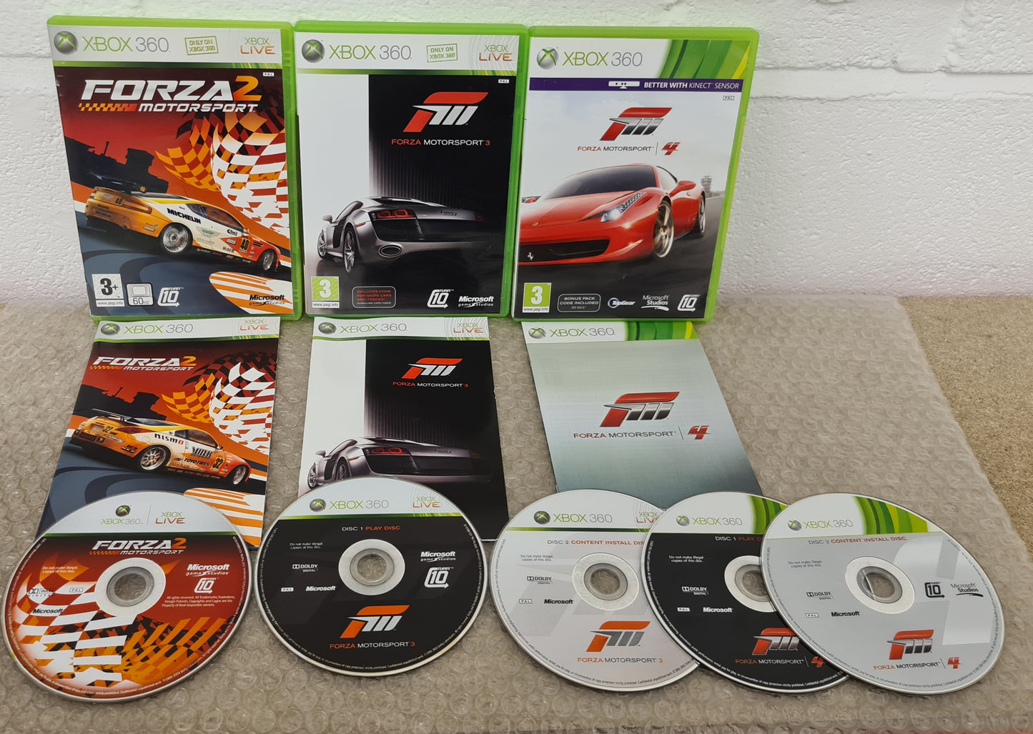 Forza Motorsport 2, 3 & 4 Microsoft Xbox 360 Game Bundle