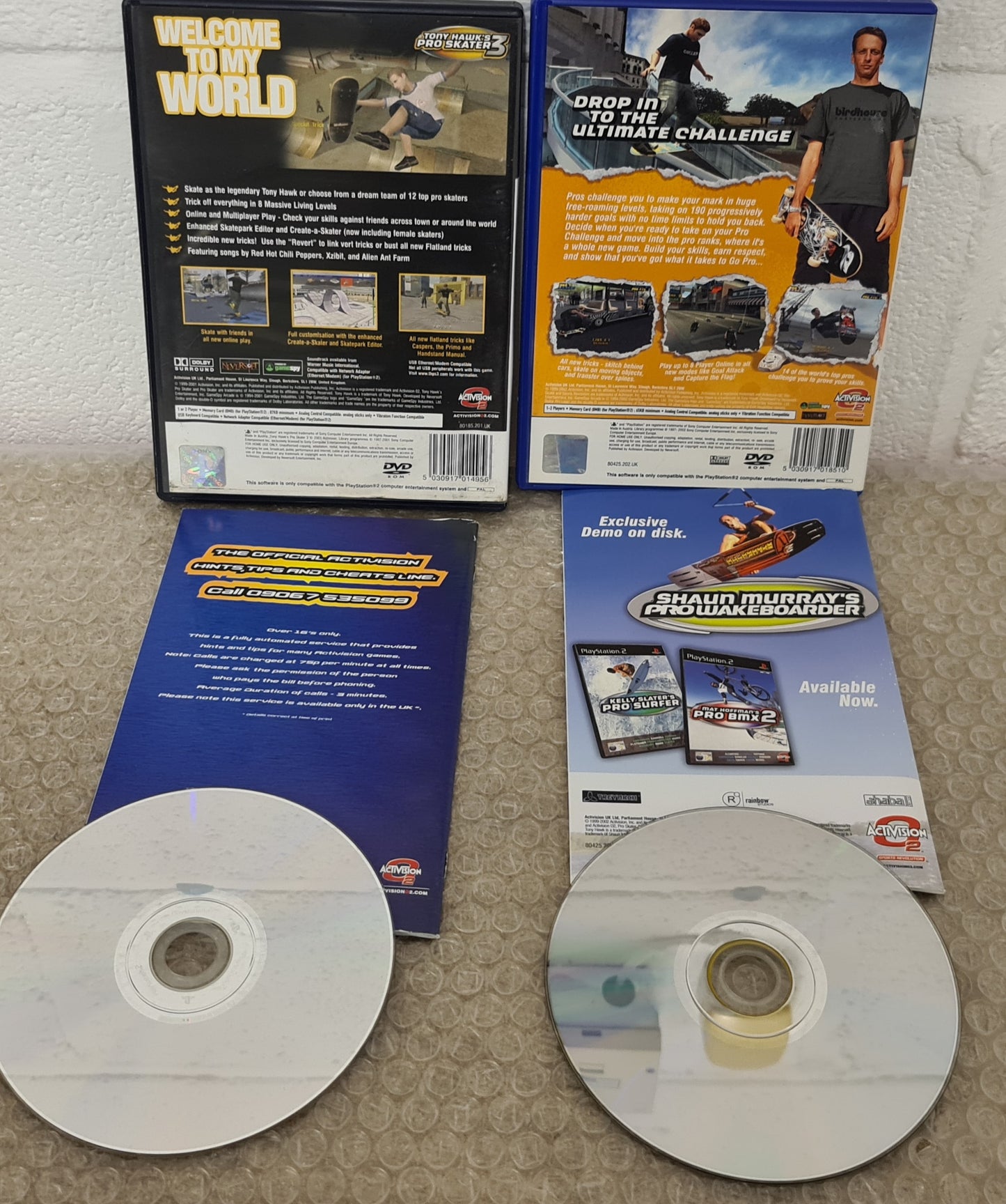 Tony Hawk's Pro Skater 3 & 4 Sony Playstation 2 (PS2) Game Bundle