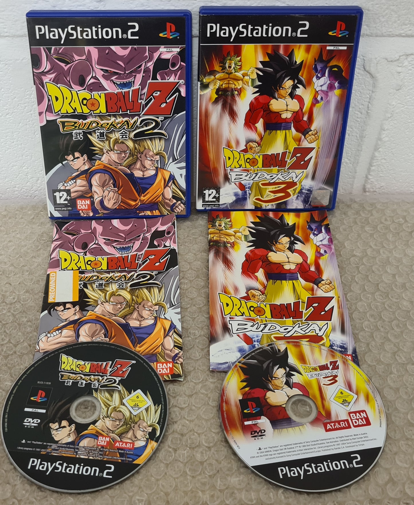 Dragon Ball Z Budokai 2 & 3 Sony Playstation 2 (PS2) Game Bundle