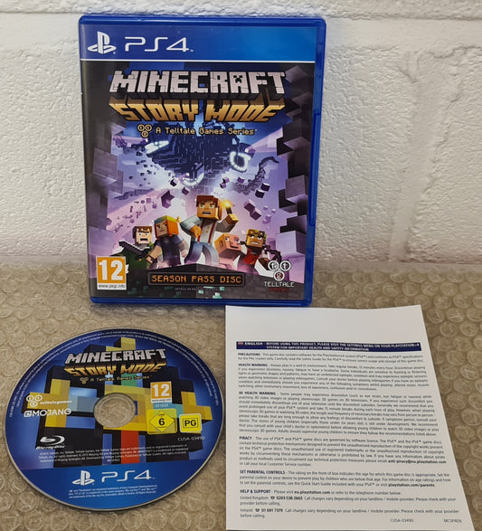 Minecraft Story Mode Season Pass Disc Sony Playstation 4 (PS4) Game