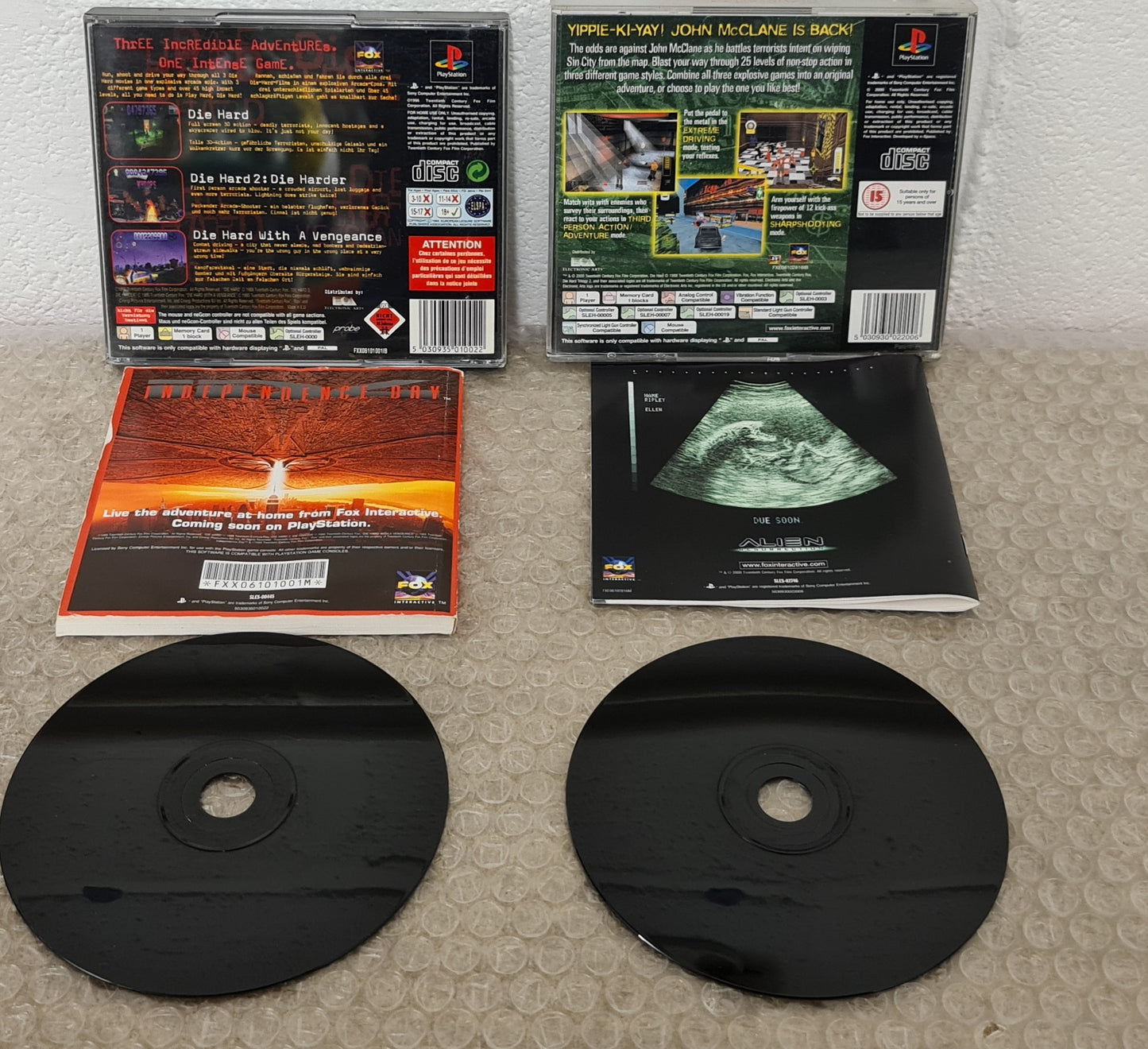 Die Hard Trilogy: 1 & 2: Viva Las Vegas Sony PlayStation 1 (PS1) Game Bundle