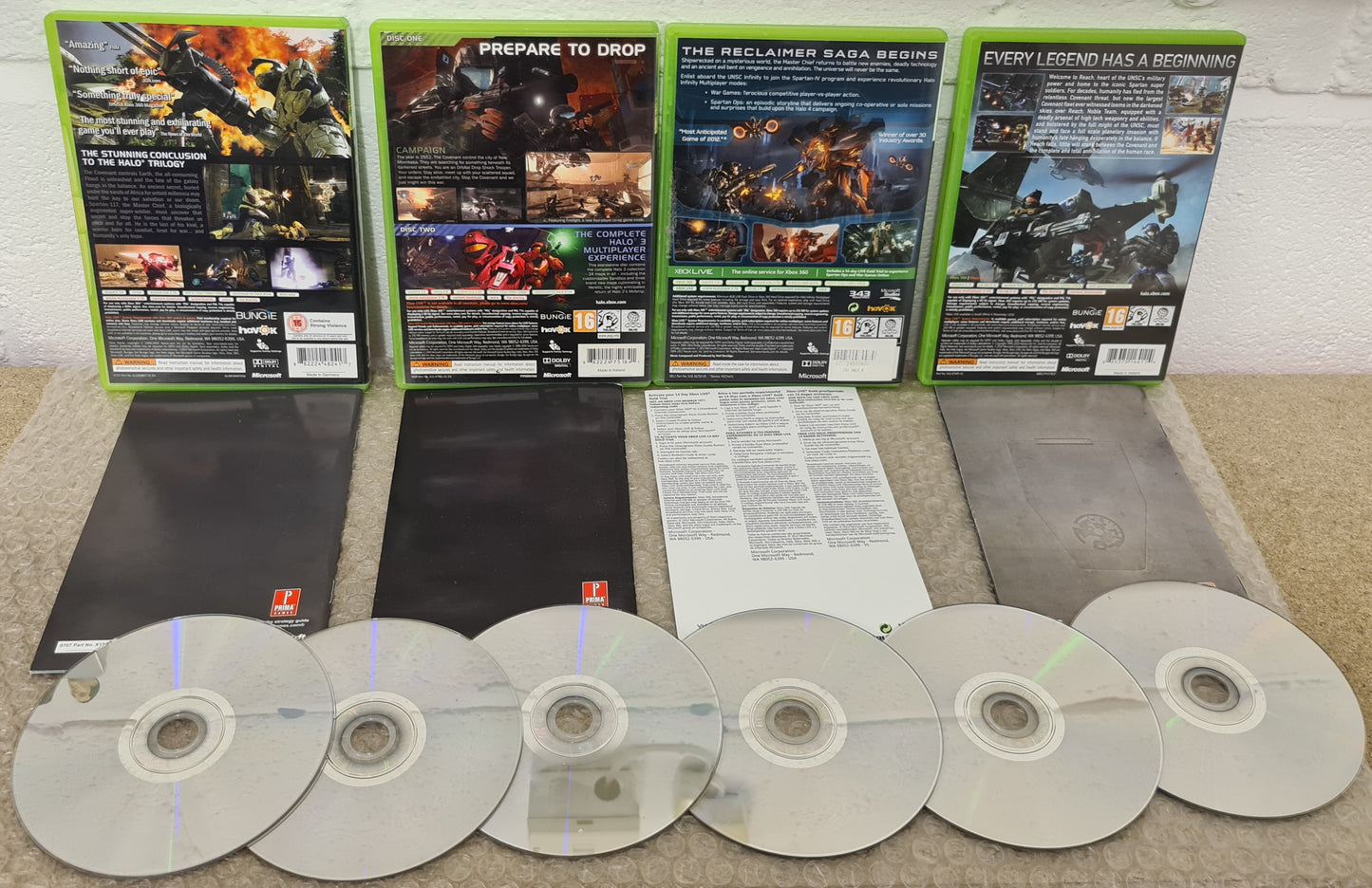 Halo X 4 with Halo 3 Poster Microsoft Xbox 360 Game Bundle