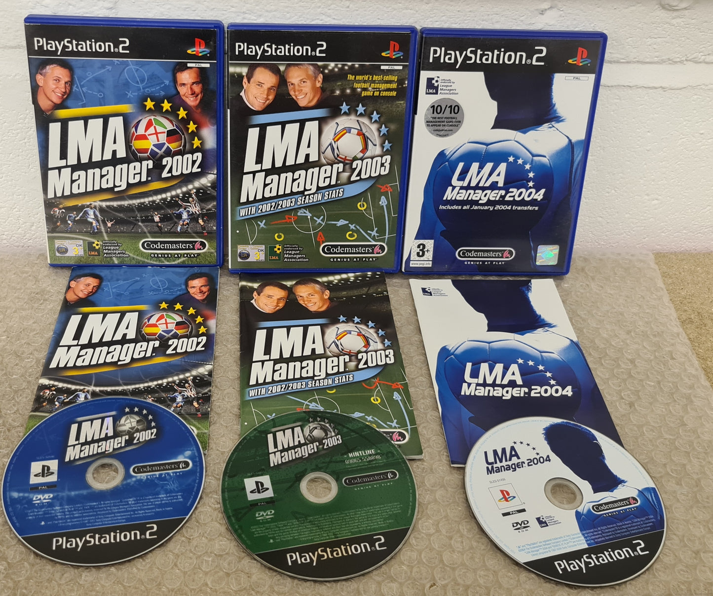 LMA Manager 2002- 2004 Sony Playstation 2 (PS2) Game Bundle