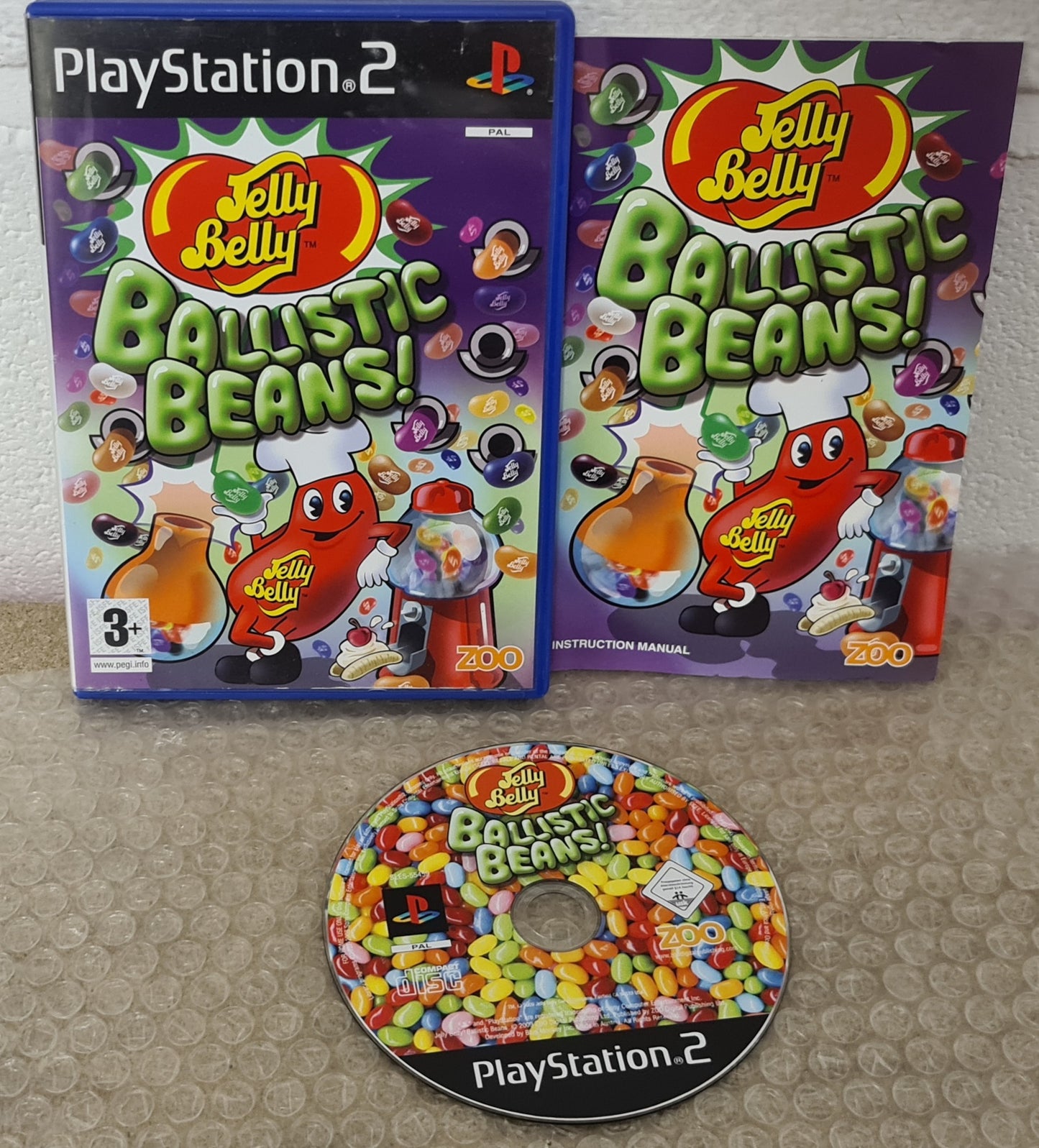 Jelly Belly Ballistic Beans Sony Playstation 2 (PS2) Game