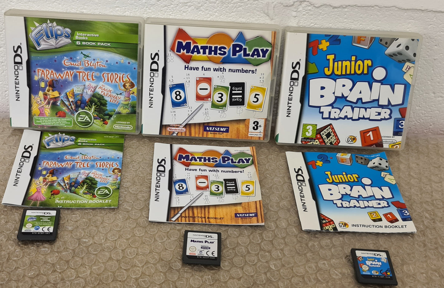 Tree Stories, Maths Play & Junior Brain Trainer Nintendo DS Game Bundle